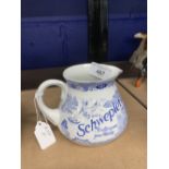 Early 20th cent. Breweriana: James Green and Nephew Ltd 'Why Not a Schweplet' blue and white