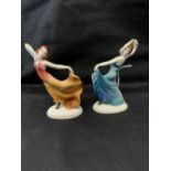 Katzhutte: Deco dancing women, model 785 and 855, c1935, featured on page 31 Ladies of Hertwig.