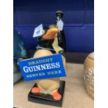 Breweriana: Guinness penguin advertisement figure, 7ins. Guinness is Good bottle, etc. (3)