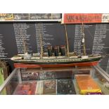 Ship Models: Late 19th cent. scratch built model of the liner City of Paris, she held the Blue