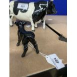 Beswick Cattle: Rare Aberdeen Angus calf with black nose No.1406A.