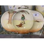 Royal Doulton: Under the Greenwood Tree Series, crudite dish Robin Hood Guy of Gisborne.