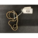 Hallmarked Gold: Zip linked chain, London import mark. 9.1g approx.