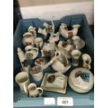 Crested China: A selection of examples including Devizes, Trowbridge, Bath, Etc. Approx. 20 items.