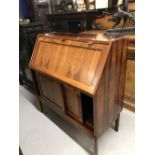 Art and Design: 1970s Retro Bromin of Denmark hardwood bureau with label on reverse. Purchased by