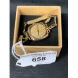 Watches: Ladies 9ct gold Pinnacle cushion shaped bracelet watch, hallmarked London 1946. Weight 14.