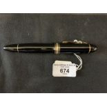 Pens: Mont Blanc Meisterstuck number 149 fountain pen.