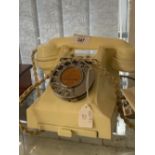 Retro white telephone, dial No Mansion House, 1538, bell on bell, off push buttons with drawer. No