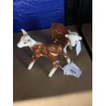 Beswick Cattle: Hereford calf No.901B, Highland calf No.1827D and a Polled Hereford calf No.