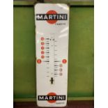 Advertising: Unusual 1950s/60s Martini enamel advertising sign. 38ins. x 12ins.