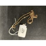 Hallmarked Gold: 9ct paper chase link chain. London, 14.7g.