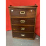 SHIPPING: 19th cent. Mahogany chest of four drawers by family repute from the SS Great Eastern.