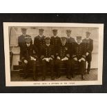 R.M.S. TITANIC: Signal series real photo postcard bearing the caption "Capt. Smith and Officers of
