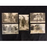 R.M.S. TITANIC: Real photo postcards showing the Engineers Memorial in Southampton from various