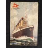 R.M.S. TITANIC: Rare postcard written on board the Titanic by second class passenger Thomas Mudd