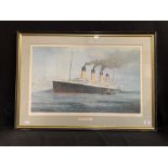 R.M.S. TITANIC: Signed limited edition print, 'Titanic At Sea' 336/450. 26ins. x 15ins.