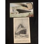 R.M.S. TITANIC: Original Bank of New York "John Doe" Titanic related card plus a post-sinking