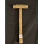 R.M.S. TITANIC: A period wood carver's plane hammer with bronze head impressed "H&W" "Belfast" "