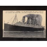 R.M.S. TITANIC: Post disaster postcard of the ill-fated liner with related message dated April 2nd