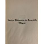 BOOKS: "Poetical Tribute on the Loss of R.M.S. Titanic 1912" first edition.