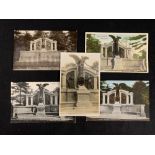 R.M.S. TITANIC: Real photo postcards showing the Engineers Memorial in Southampton from various