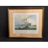 WHITE STAR LINE: Limited edition print "R.M.S. Titanic steaming down Southampton Water", 10th
