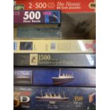 R.M.S. TITANIC: Collection of Titanic jigsaws, a number unopened, in original packaging (7).