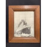 R.M.S. TITANIC - THE SAMUEL ALFRED SMITH ARCHIVE: A rare oak frame fashioned by Samuel Smith from
