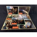 R.M.S. TITANIC: Coloured Night to Remember lobby cards (7) 14ins. x 11ins.