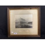 R.M.S. MAURETANIA: Original period photograph of her launch 20th September 1906 at Swan Hunter,