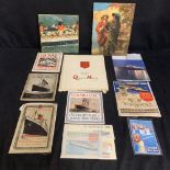 OCEAN LINER: Queen Mary related ephemera to include unusual Kellogg's passenger liner model, Queen