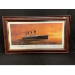 OCEAN LINER: Prints to include "The Last Sunset" by Adrian Rigby and "Queens of the Atlantic",