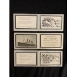 R.M.S. TITANIC: Set of three different in memoriam and in loving memory cards for those lost in