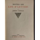 BOOKS: "Notes on Life & Letters" by Joseph Conrad 1921 first edition.