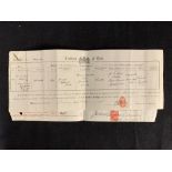 R.M.S. TITANIC - FIFTH OFFICER HAROLD GODFREY LOWE: Original certified copy dated 1905 of Harold