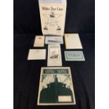 WHITE STAR LINE: Printed ephemera including - 1) Proposed sailings June 1923, Olympic on the