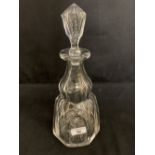 MARITIME: Rare 19th/early 20th century Irish Lighthouse Service cut glass decanter & stopper 13½