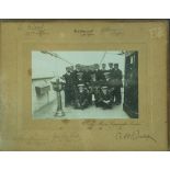 R.M.S. TITANIC - FIFTH OFFICER HAROLD GODFREY LOWE: An exceptional, oversize, signed photograph of