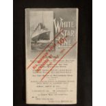 WHITE STAR LINE: Unusual list of proposed sailings for 1911 with several pages relating to the