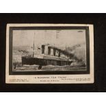 R.M.S. TITANIC: Rare privately produced in memoriam card, T.S.S. Titanic postally used May 1912.