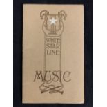 WHITE STAR LINE: First-Class book of music dated 1934. NB: Almost identical copies of this book were