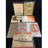 OCEAN LINER: R.M.S. Queen Mary & Cunard related ephemera to include publicity brochures, luggage