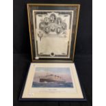 R.M.S. TITANIC: Period litho print dated 24th September 1913 detailing the American Federation of