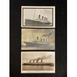 R.M.S. TITANIC: Real photo postcards of Titanic including Hurst & Co. (3).