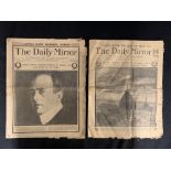 POLAR EXPLORATION: Original copies of the Daily Mirror dated February 12th 1913 and 21st May 1913