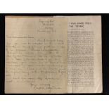 R.M.S. TITANIC - FIFTH OFFICER HAROLD GODFREY LOWE: Extremely rare copy of "How I was saved from the