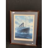 R.M.S. TITANIC: Limited edition print, signed by Ken Marschall 'Titanic at Sea' 100/900 also