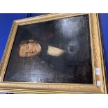 19th British School: Oil on canvas portrait of a gentleman in a gilt frame. 29ins. x 24ins.
