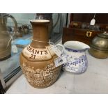 20th cent. Ceramics: Doulton Castle Grant Whisky decanters - unboxed. Plus Early 20th cent.