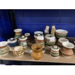 20th cent. Ceramics: A large selection of Welsh pottery, Rhayader, Dragon Pottery, vinegar and oil